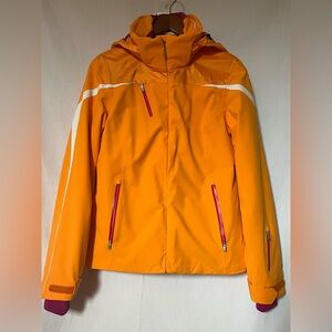 Spyder Women’s Ski Jacket with Hood - Orange/Fuchsia - Size 8